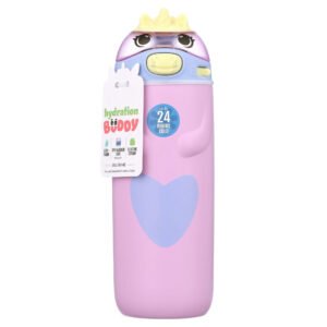 Ellies 14oz Stainless Steel Water Bottle with Unicorn Lid