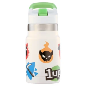 12 oz Double-Wall Stainless-Steel Flip-Top Kid's Water Bottle