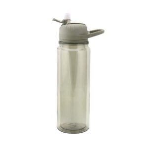 24-Ounce Double-Wall Tritan Water Bottle with Flip Straw Lid, Olive